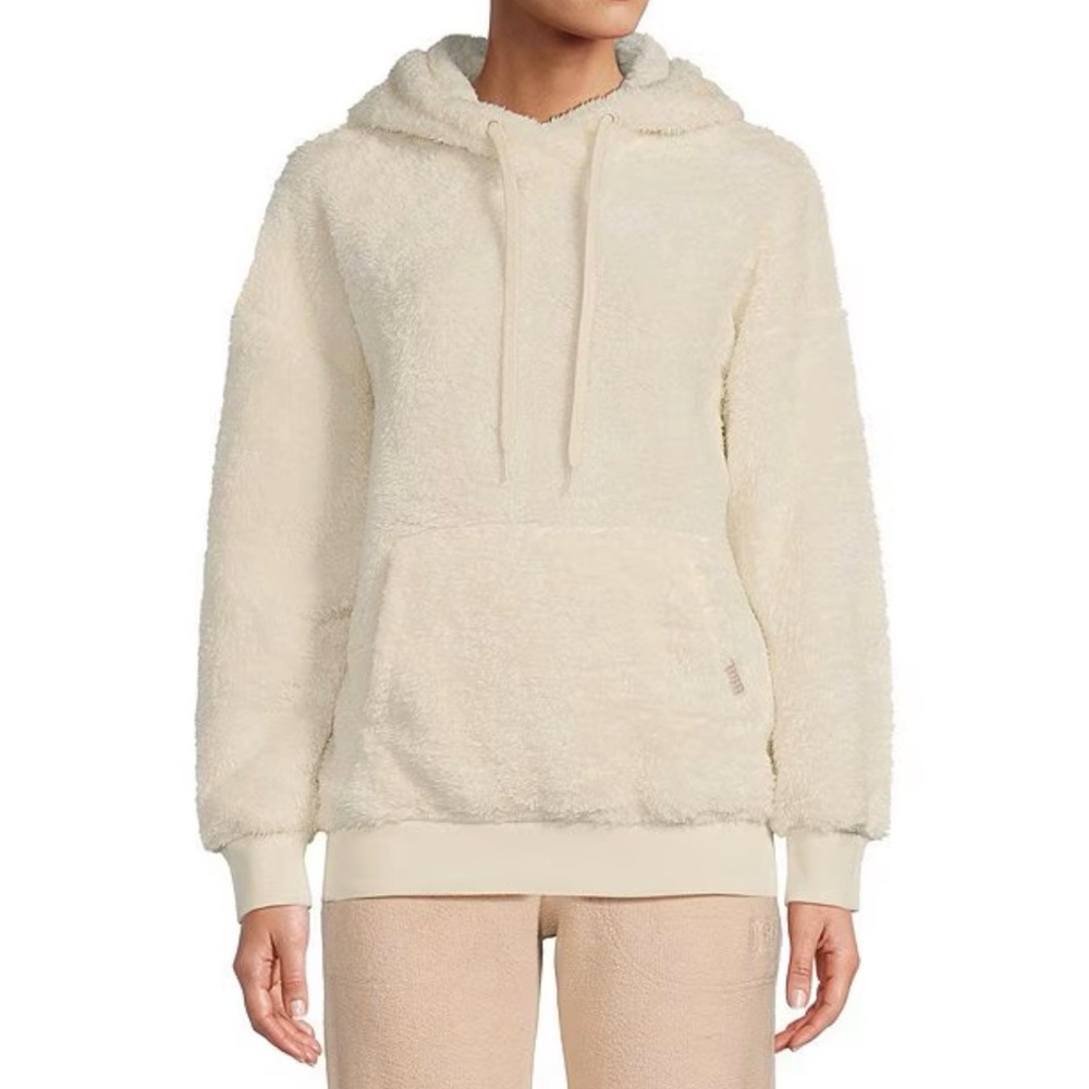 UGG® Loyra Sherpa Long Drop Shoulder Sleeve Kangaroo Pocket Hoodie